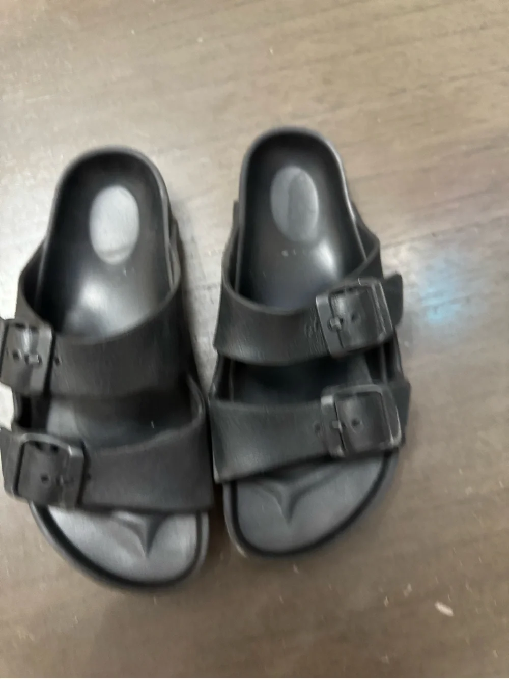 Birkenstock Kids Black Double Strap Slide Sandals size EU 29